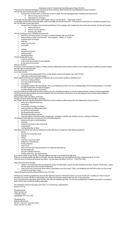 Medguide Ibuprofen Tablets (Medication Guide For Nonsteroidal Anti Inflammatory Drugs)